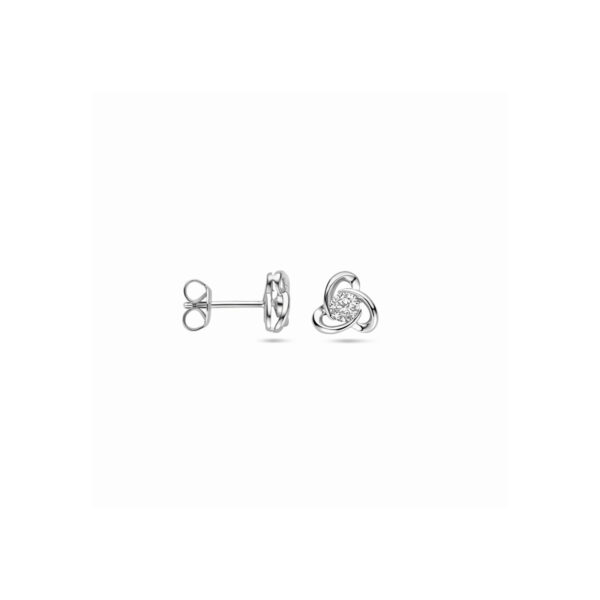 oorknoppen zirkonia 8 mm zilver gerhodineerd - Afbeelding 3