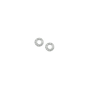 oorknoppen zirkonia zilver gerhodineerd
