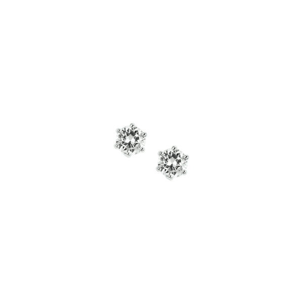 oorknoppen zirkonia zilver gerhodineerd