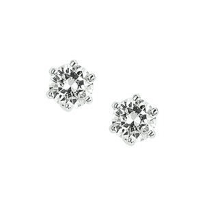 oorknoppen zirkonia zilver gerhodineerd