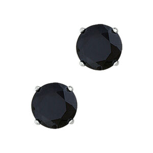 oorknoppen zirkonia zilver gerhodineerd