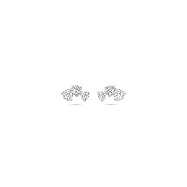oorknoppen zirkonia zilver gerhodineerd