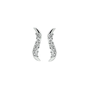 oorknoppen zirkonia zilver wit