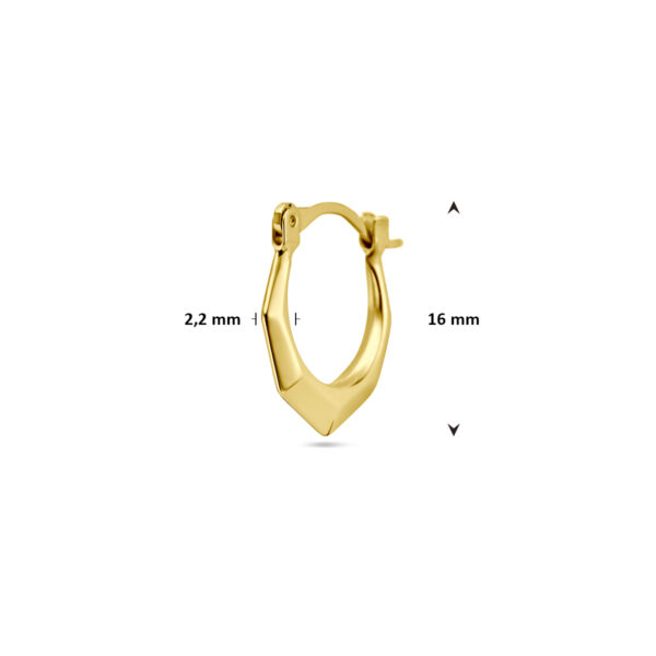 oorring lapide per stuk 14K geelgoud - Afbeelding 4