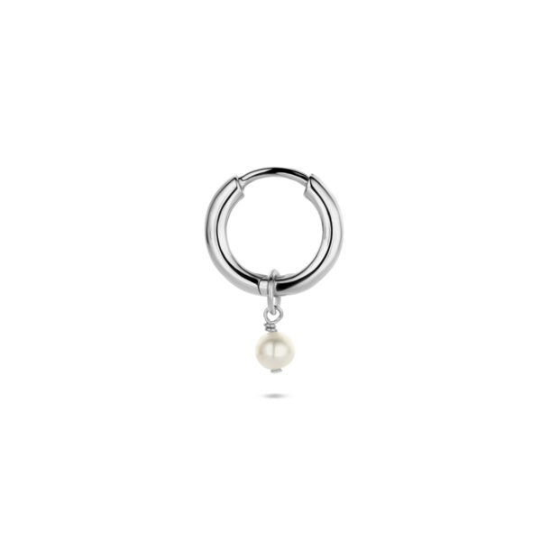 oorring parel per stuk 10 mm zilver gerhodineerd - Afbeelding 3