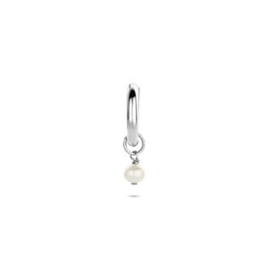 oorring parel per stuk 10 mm zilver gerhodineerd