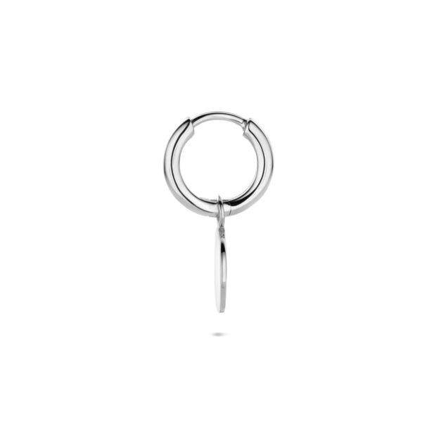 oorring per stuk 13 mm zilver gerhodineerd - Afbeelding 3