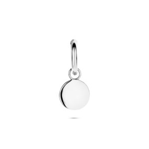 oorring per stuk 13 mm zilver gerhodineerd
