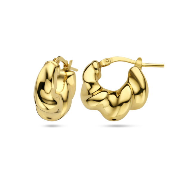 oorringen 1 micron zilver verguld (geel) - Afbeelding 3