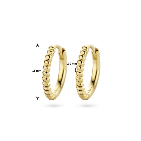oorringen 1 micron zilver verguld (geel) - Afbeelding 4