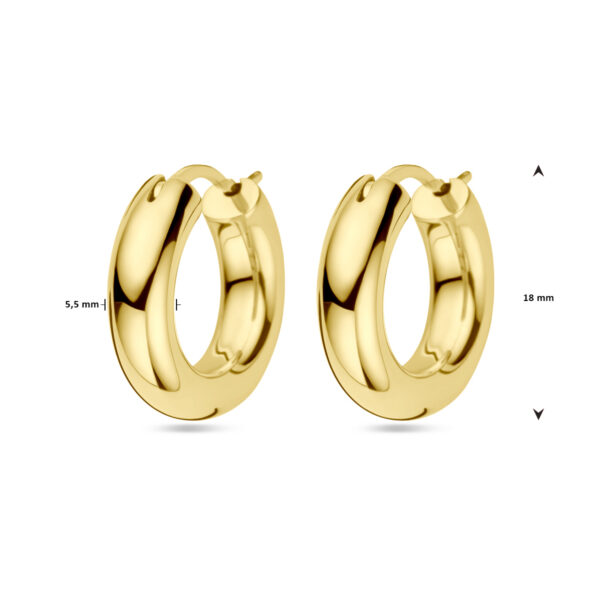 oorringen 1 micron zilver verguld (geel) - Afbeelding 4