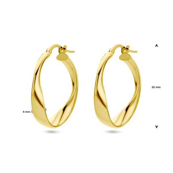 oorringen 1 micron zilver verguld (geel) - Afbeelding 4