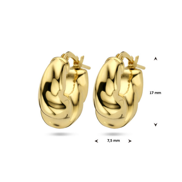 oorringen 1 micron zilver verguld (geel) - Afbeelding 4