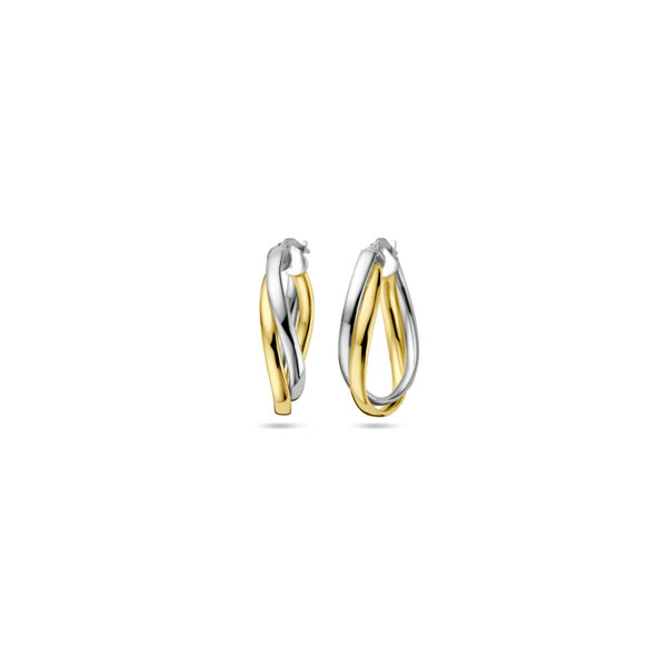 oorringen 1 micron zilver verguld (geel/rhodium)
