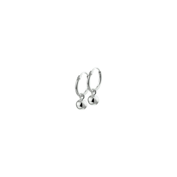 oorringen 12 mm zilver gerhodineerd