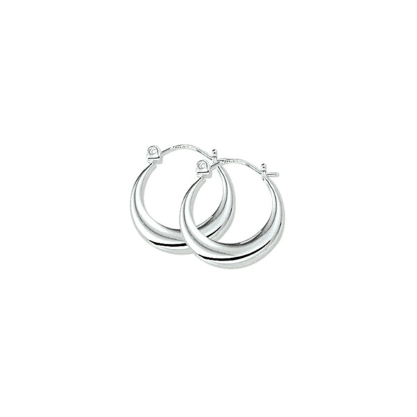 oorringen 15 mm zilver gerhodineerd