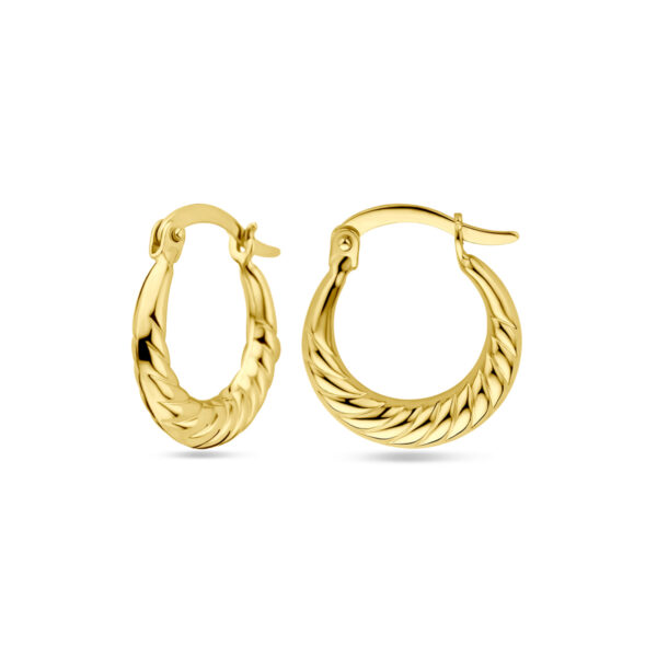 oorringen 17 mm 14K geelgoud - Afbeelding 3
