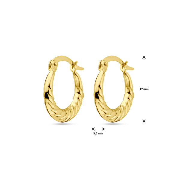 oorringen 17 mm 14K geelgoud - Afbeelding 4
