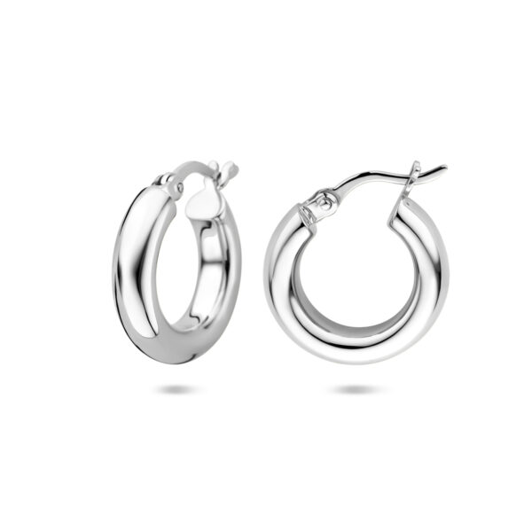oorringen 17 mm zilver gerhodineerd - Afbeelding 3