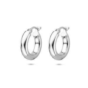oorringen 17 mm zilver gerhodineerd