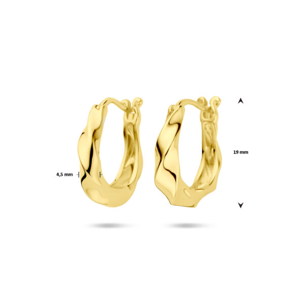 oorringen 19 mm 1 micron zilver verguld (geel) - Afbeelding 4
