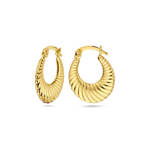oorringen 19 mm 14K geelgoud - Afbeelding 2
