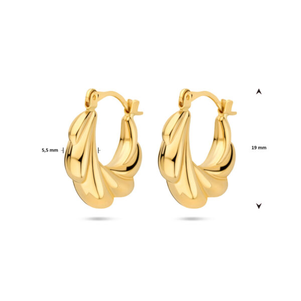 oorringen 19 mm 14K geelgoud - Afbeelding 4