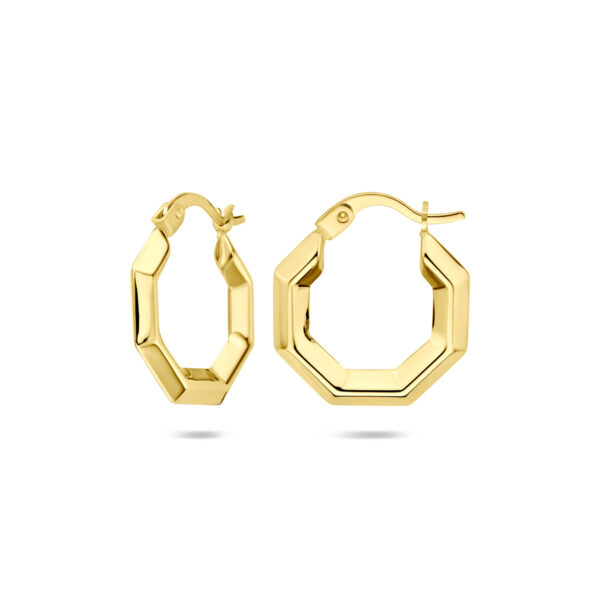 oorringen 20 mm 14K geelgoud - Afbeelding 3