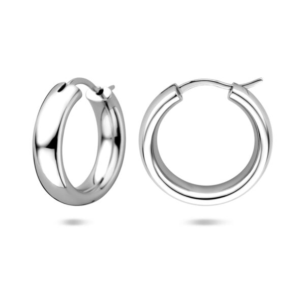 oorringen 20 mm zilver gerhodineerd - Afbeelding 3