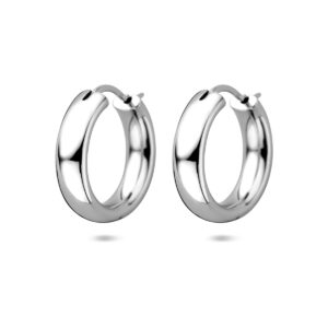oorringen 20 mm zilver gerhodineerd