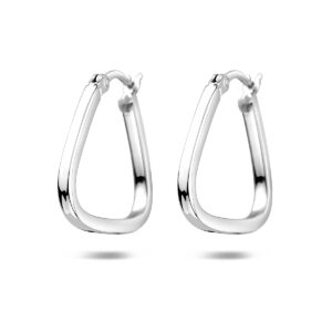 oorringen 21 mm zilver gerhodineerd