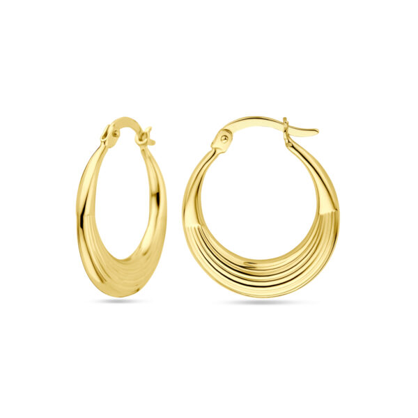 oorringen 24 mm 14K geelgoud - Afbeelding 3