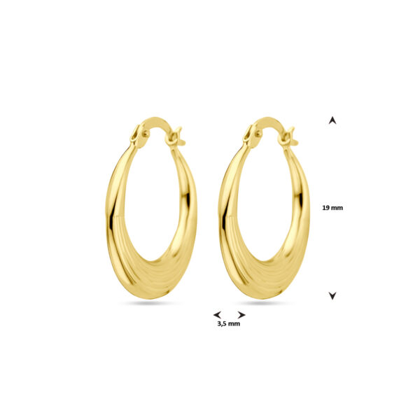 oorringen 24 mm 14K geelgoud - Afbeelding 4