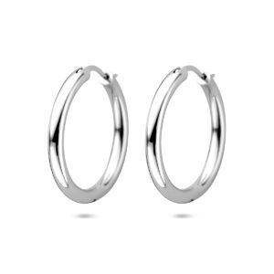 oorringen 26,5 mm zilver gerhodineerd