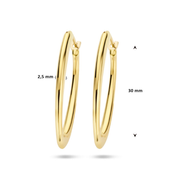 oorringen 30 mm 18K geelgoud - Afbeelding 4
