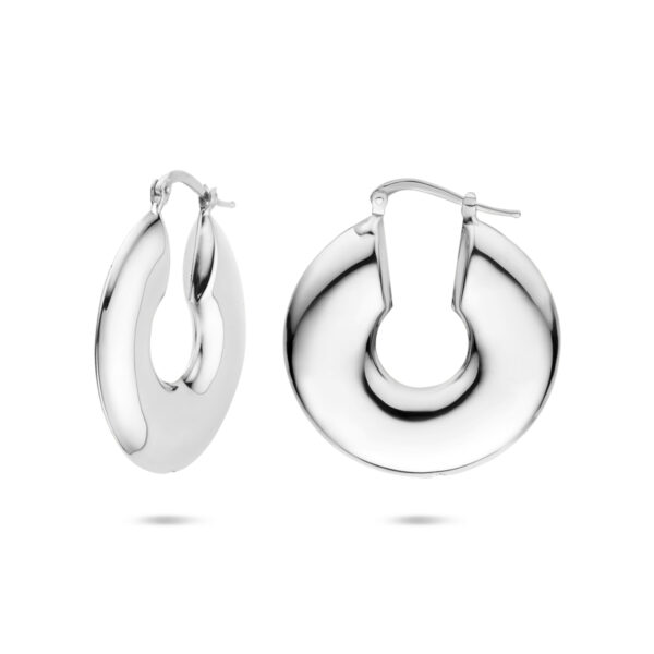 oorringen 30,5 mm zilver gerhodineerd - Afbeelding 3