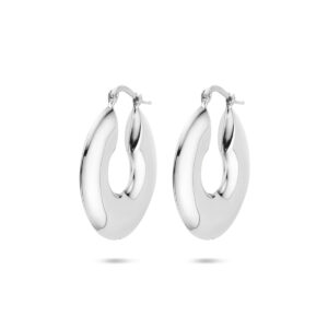 oorringen 30,5 mm zilver gerhodineerd