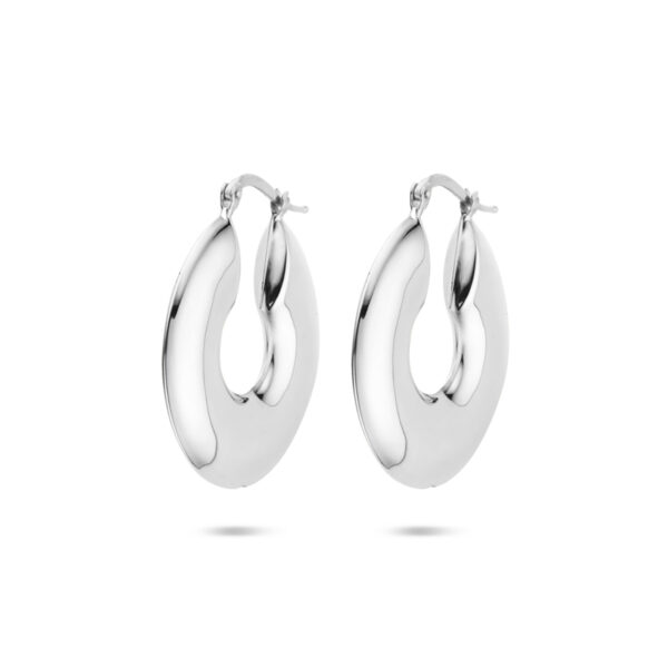 oorringen 30,5 mm zilver gerhodineerd