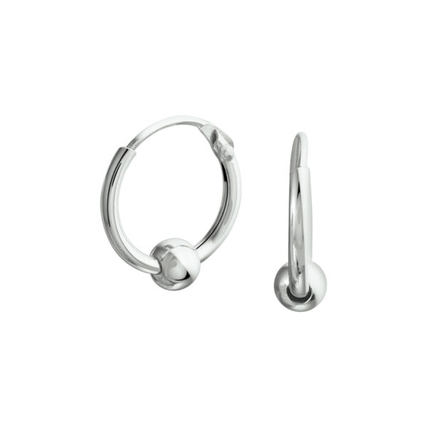 oorringen bol zilver gerhodineerd
