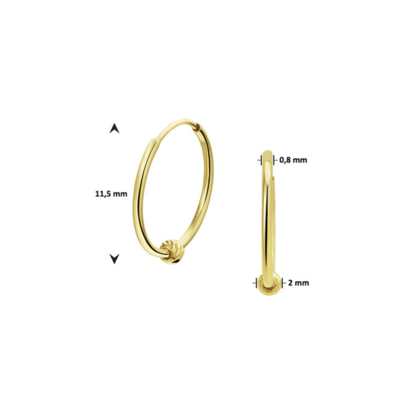 oorringen bolletje 14K geelgoud - Afbeelding 3