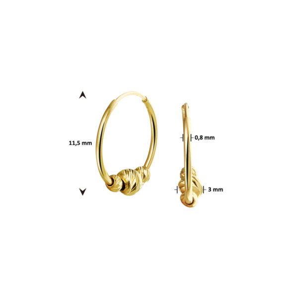 oorringen bolletjes 14K geelgoud - Afbeelding 3