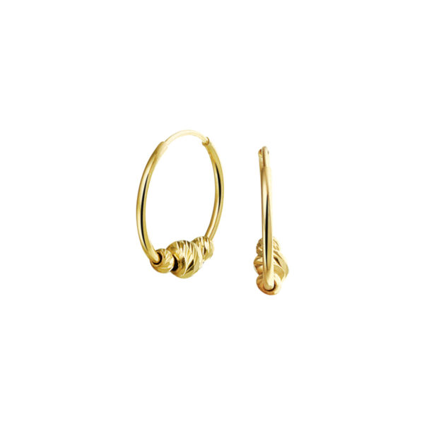oorringen bolletjes 14K geelgoud