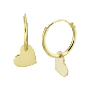 oorringen hart 14K geelgoud