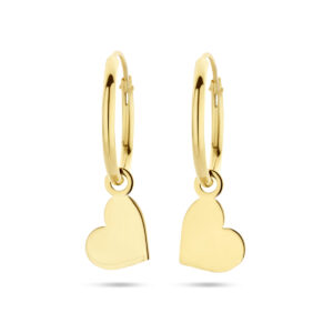 oorringen hart 14K geelgoud