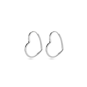 oorringen hart zilver gerhodineerd
