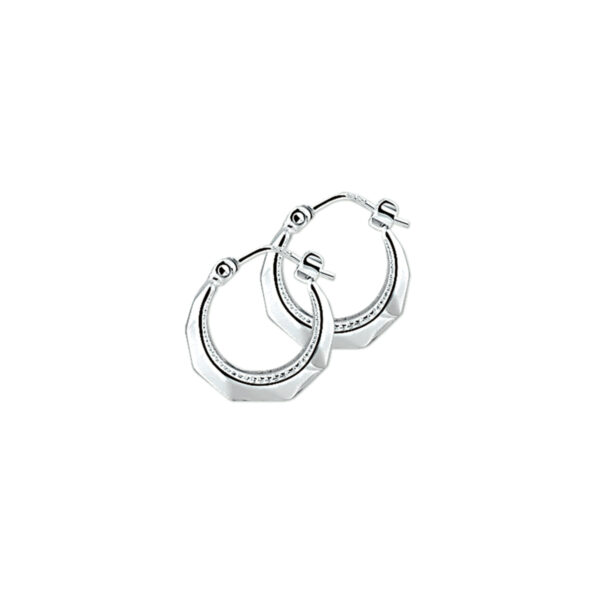 oorringen lapide 14 mm zilver gerhodineerd