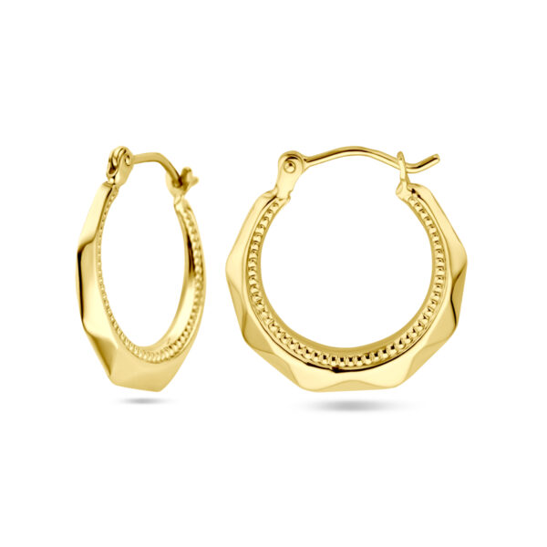oorringen lapide 20 mm 14K geelgoud - Afbeelding 3