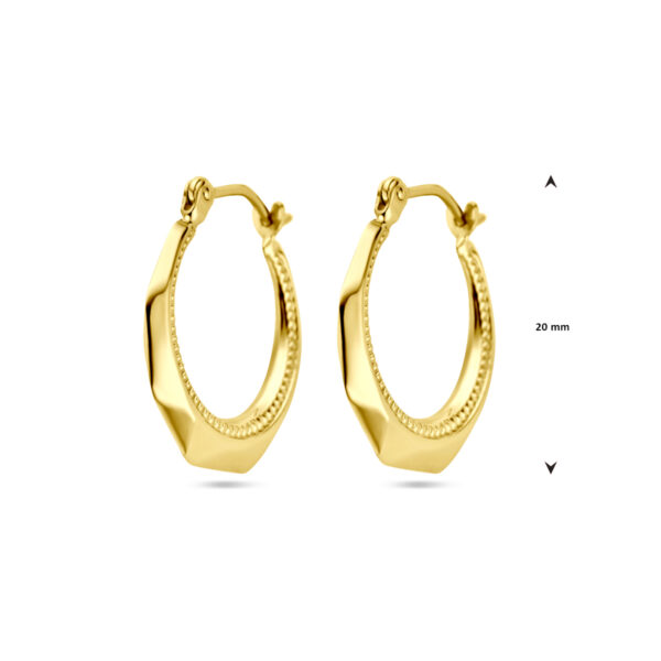 oorringen lapide 20 mm 14K geelgoud - Afbeelding 4