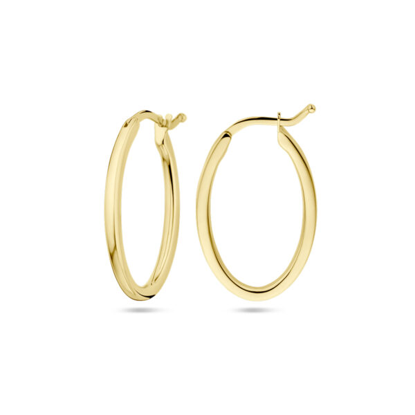 oorringen ovaal 14K geelgoud - Afbeelding 3