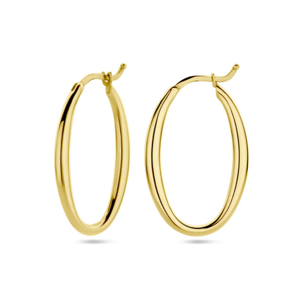 oorringen ovaal 14K geelgoud - Afbeelding 3